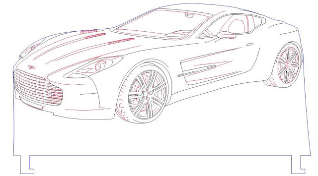 Sport Car Led Illusion Free Vector File