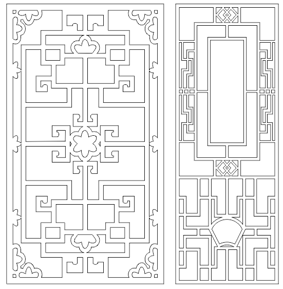 Square Hook Pattern For Laser Cut Cnc Free DXF File