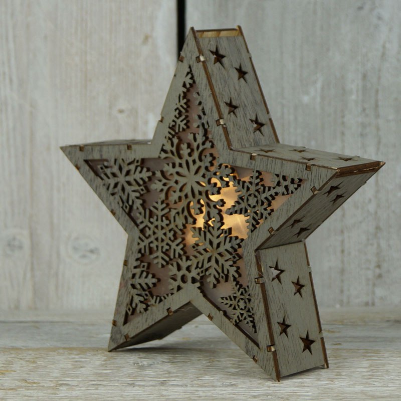 Star Light Lamp Laser Cut Free Vector File