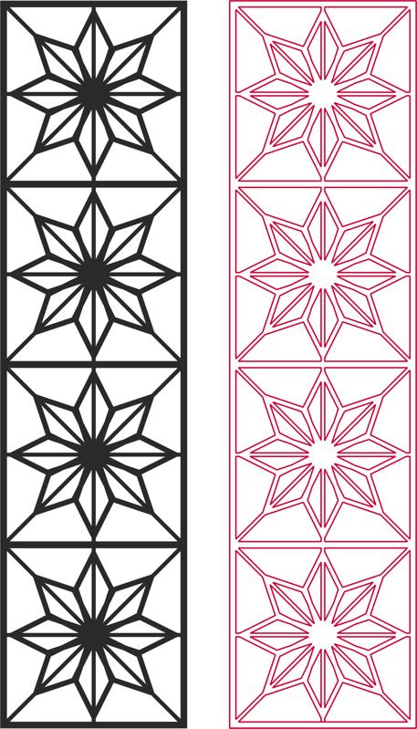 Star Pattern Vector Free DXF File
