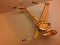 Star Wars b-wing Laser Cut Design Template Free DXF File