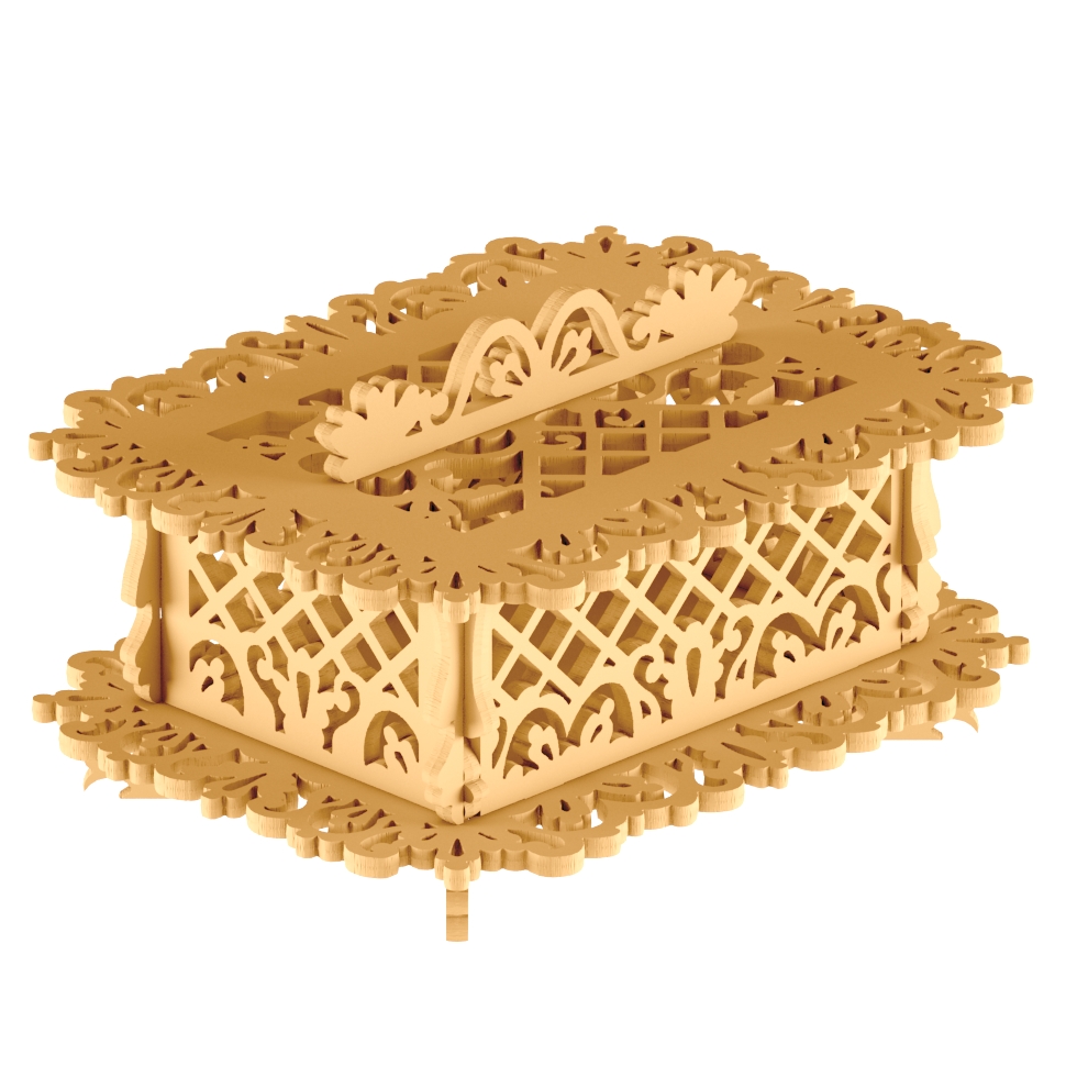 Storage Basket Wooden Free DXF File