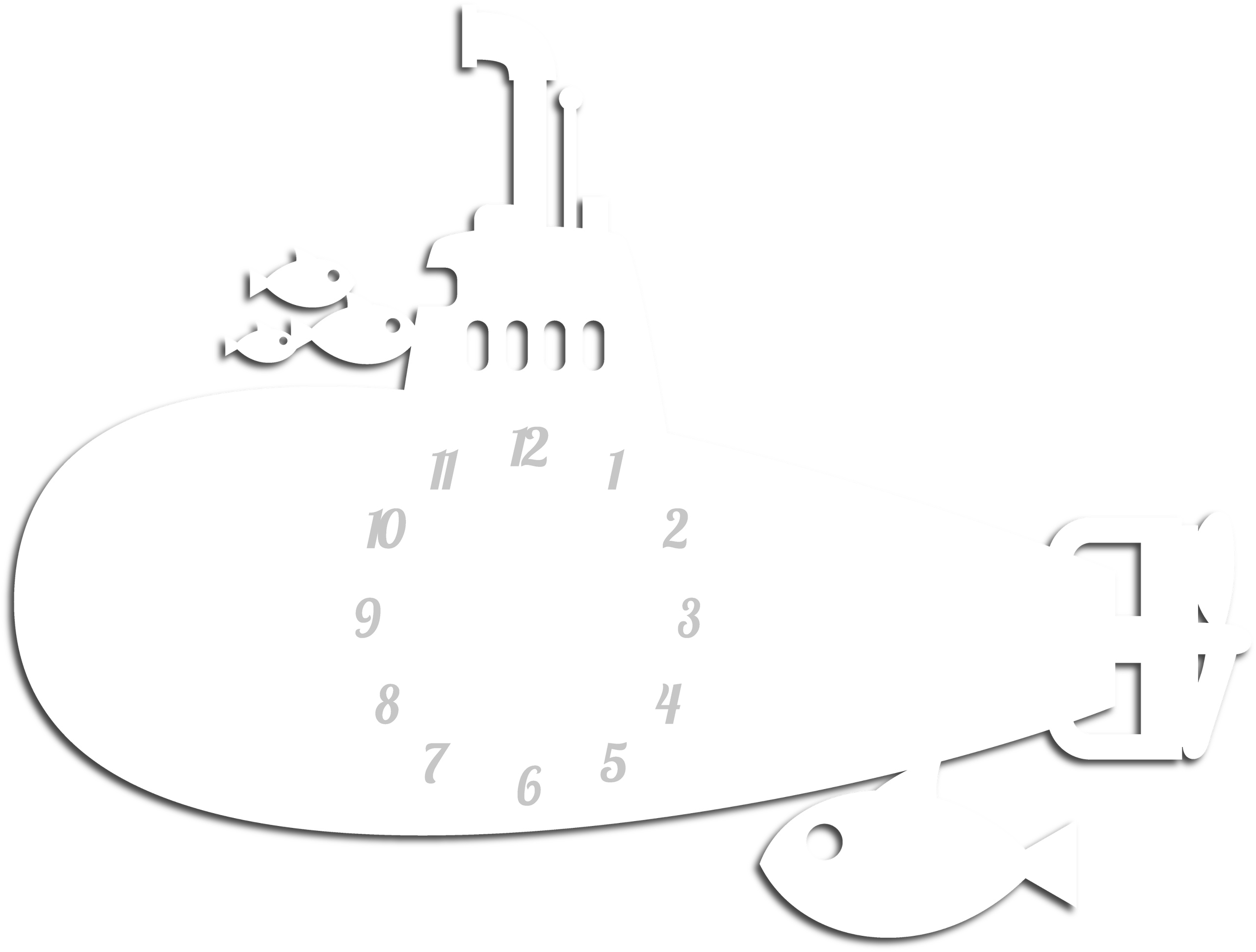 Submarine Wall Clock Template For Laser Cut Free Vector File