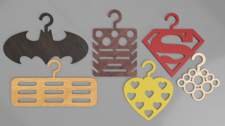Super Hero Hangersting For Laser Cut Free Vector File