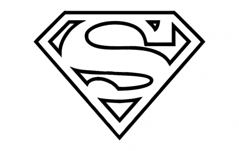 Super Man Logo Free DXF File