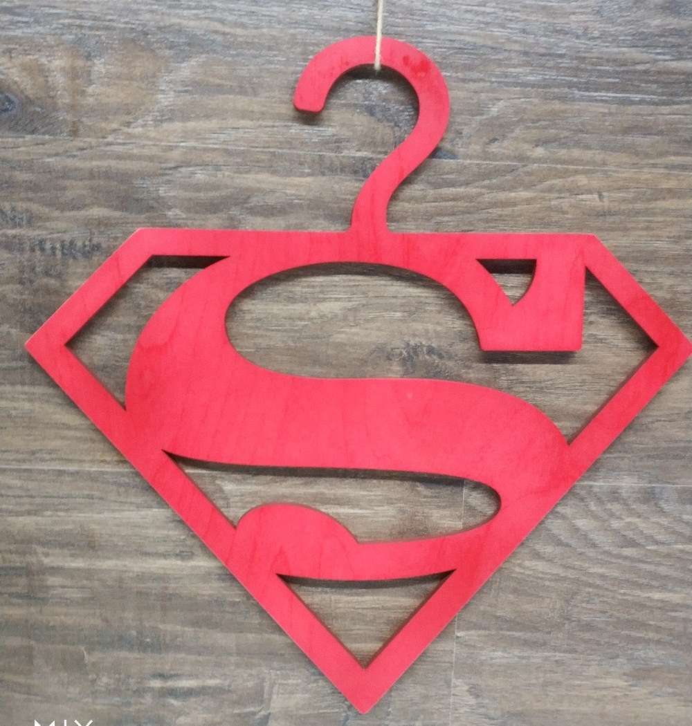 Superman Clothing Hanger For Laser Cut Free Vector File
