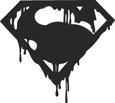 Superman Logo Clock Free DXF File