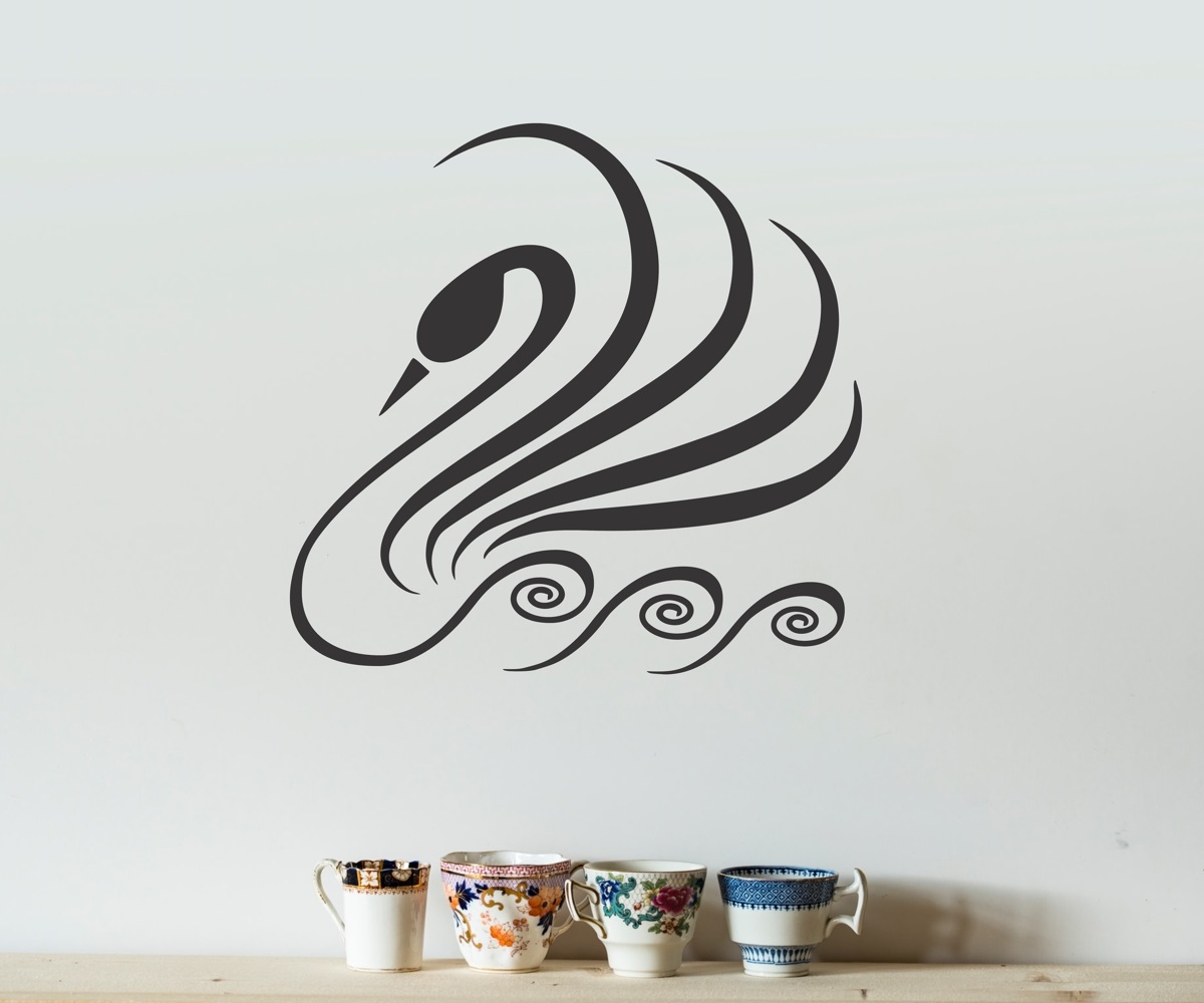 Swan Wall Decor For Laser Cutting Free Vector File