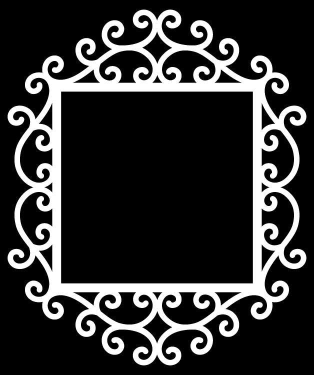 Swirly Frame 3 By Bird Free DXF File