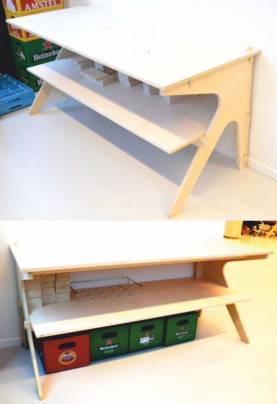 Table Showcase Clean Desk Free DXF File