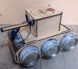 Tank Beer Holder For Laser Cut Free DXF File