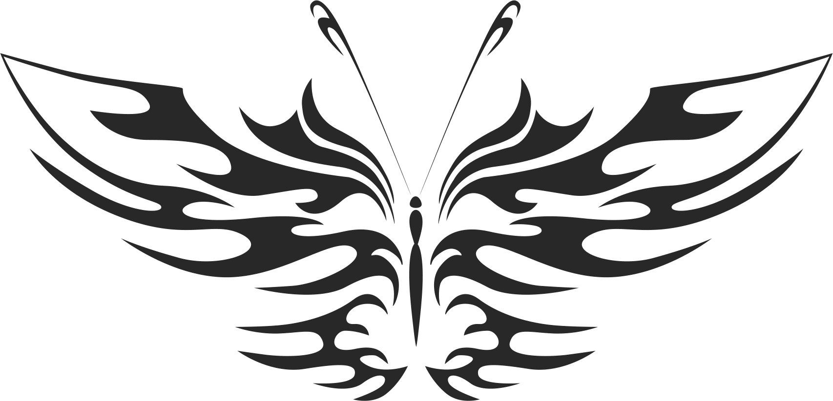 Tattoo Tribal Butterfly Free DXF File