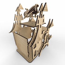 Tea House Castle Layout For Laser Cutting Free DXF File