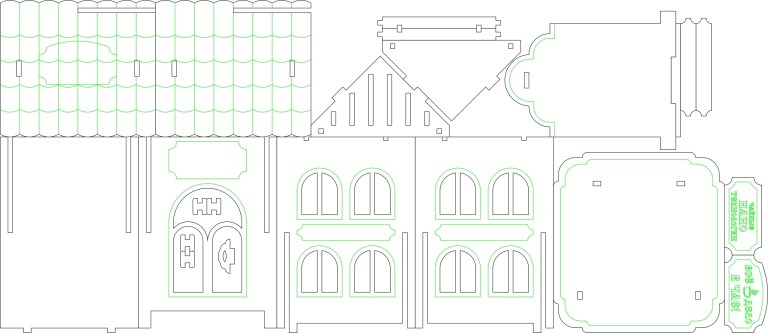 Tea Houses Layout For Laser Cut Free Vector File