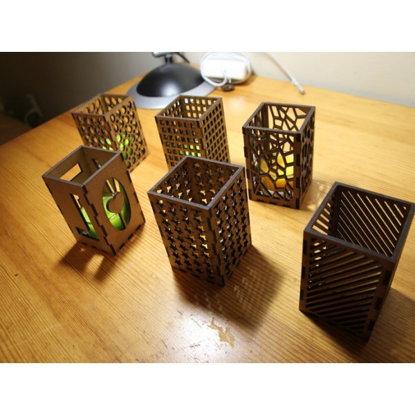 Tea Light Holder Candle Holder For Laser Cut Free Vector File