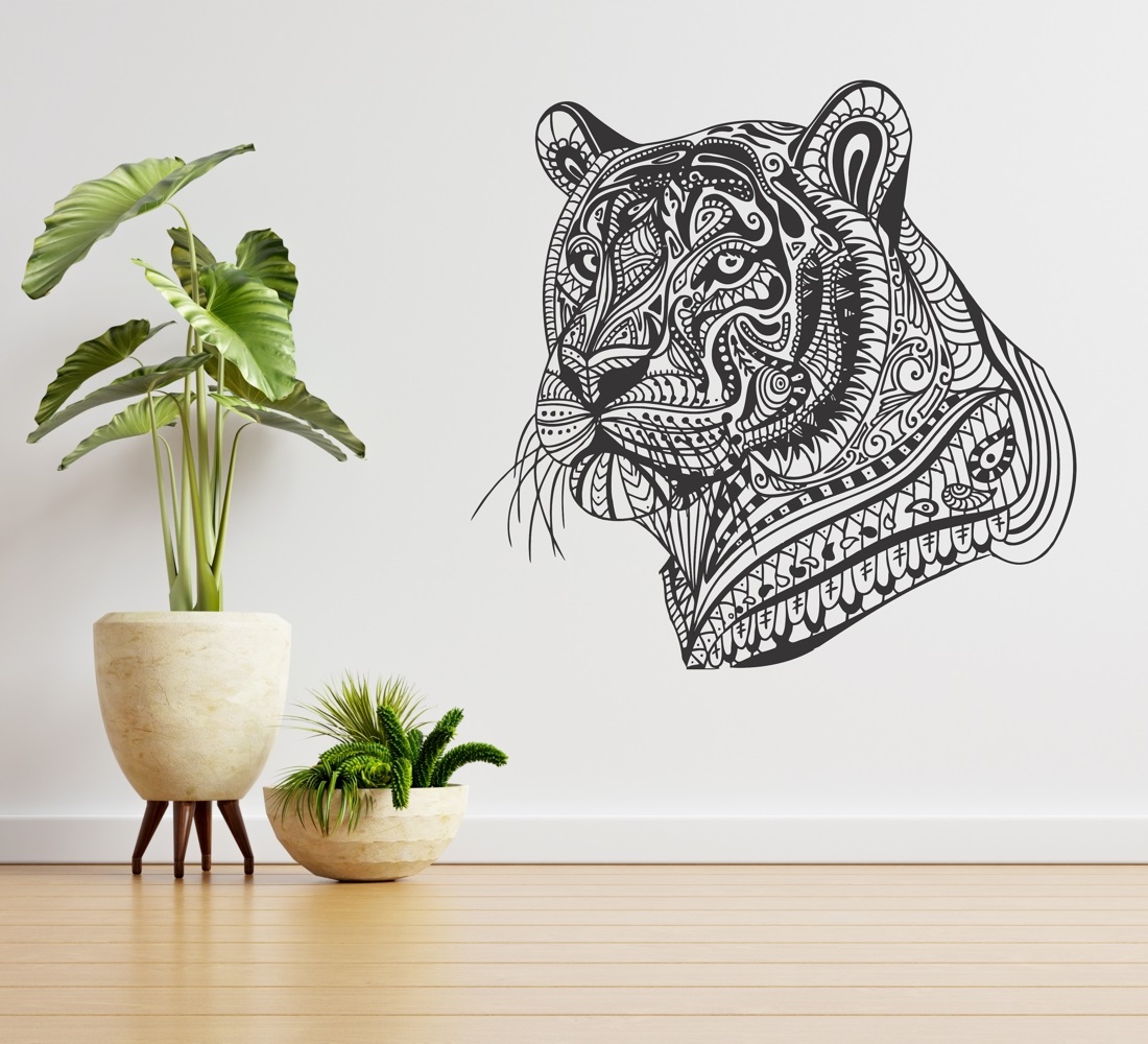 Tiger Wall Decor For Laser Cut Free Vector File