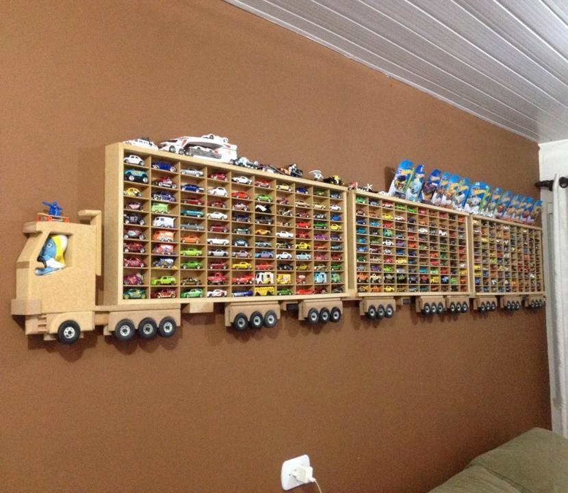 Toy Car Storage Truck Wall Shelffor Laser Cut Free Vector File