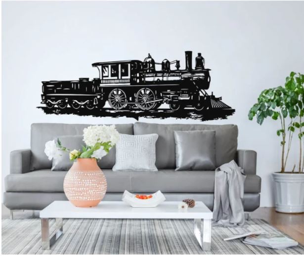 Train Locomotive Wall Decor Free Vector File