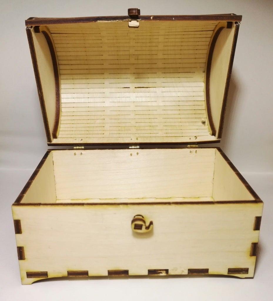 Treasure Chest 4mm Laser Cut Free Vector File