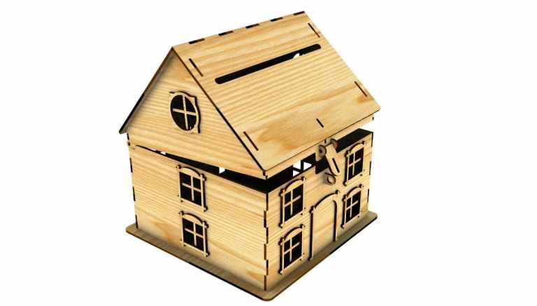 Treasury House For Laser Cutting Free Vector File