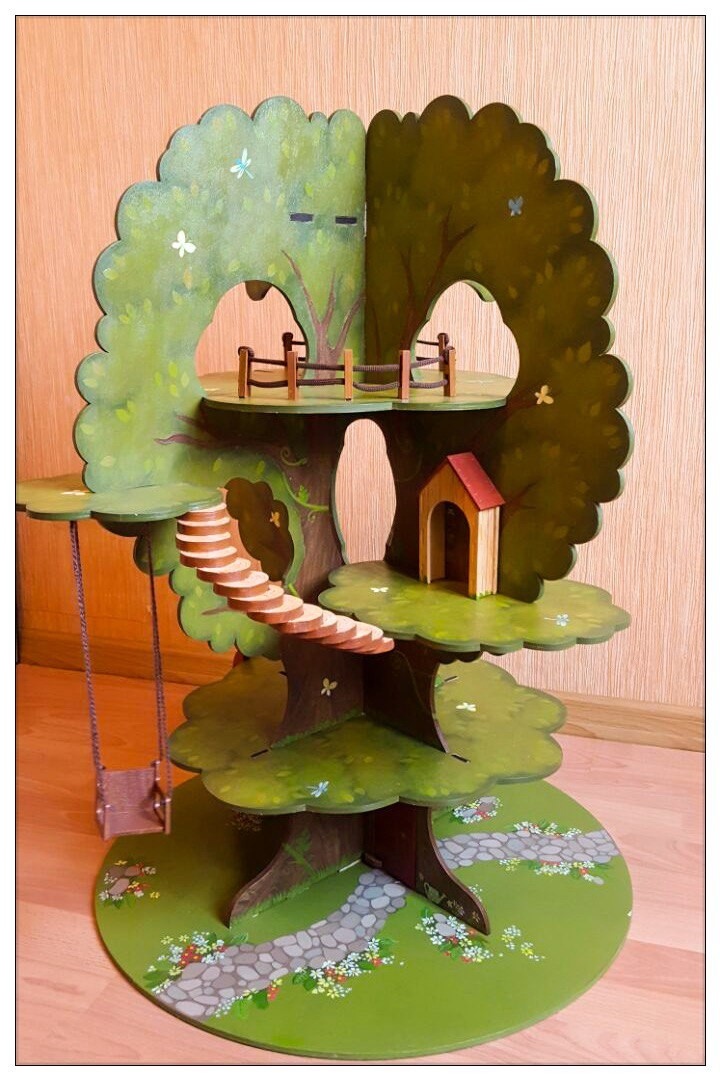 Tree House Model Kit For Laser Cut Free Vector File