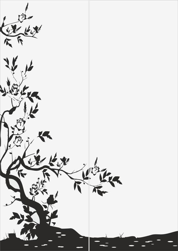 Tree Sandblast Pattern Design Free Vector File