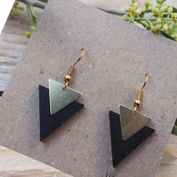 Triangle Earring Design Laser Cut Free DXF File