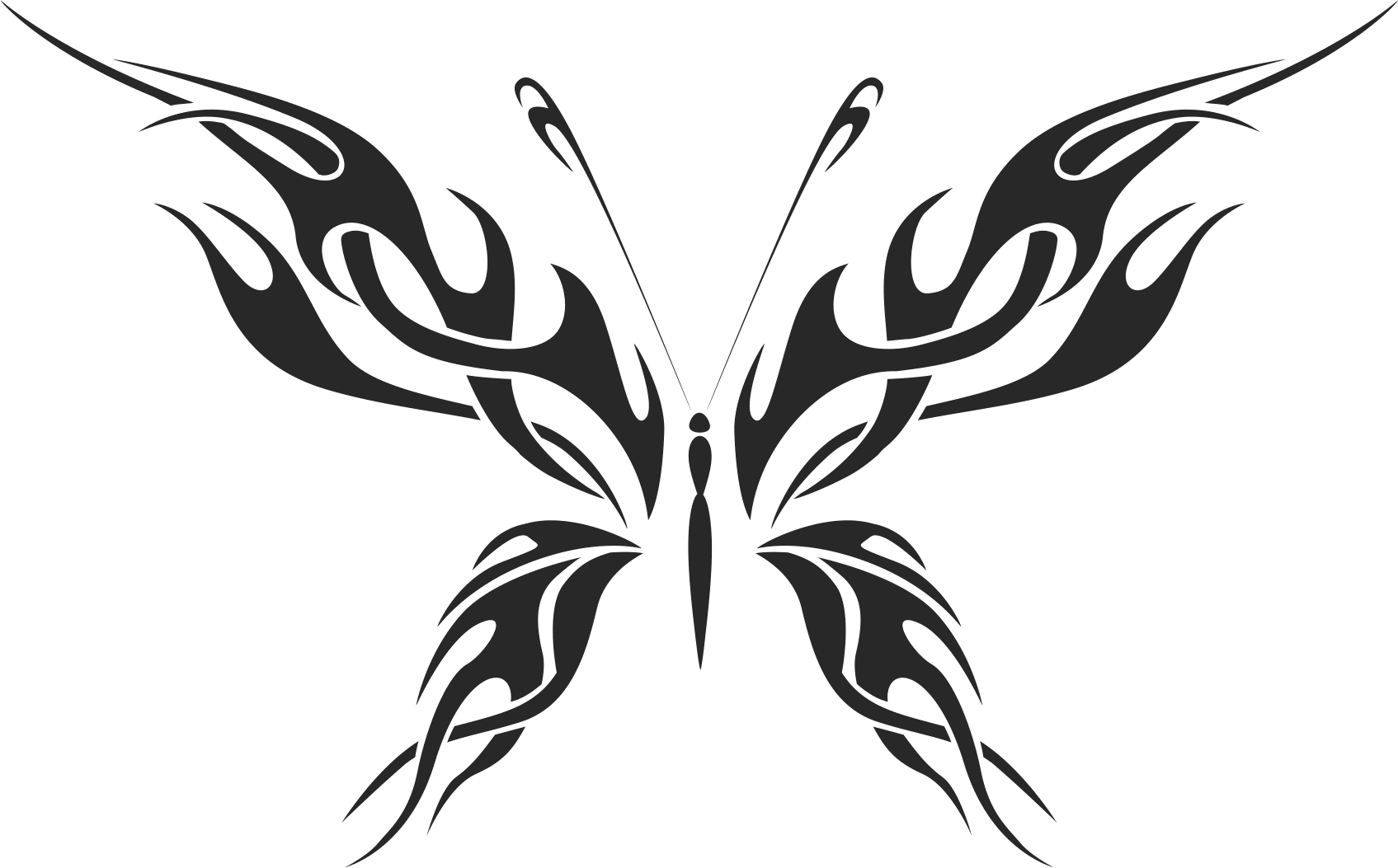 Tribal Butterfly Art 10 Free DXF File