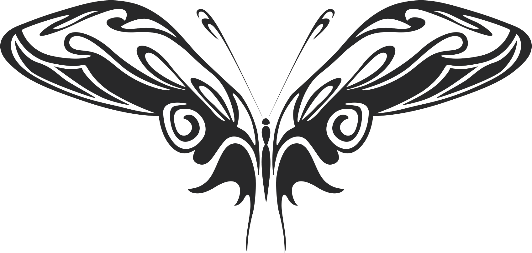 Tribal Butterfly Art 15 Free DXF File