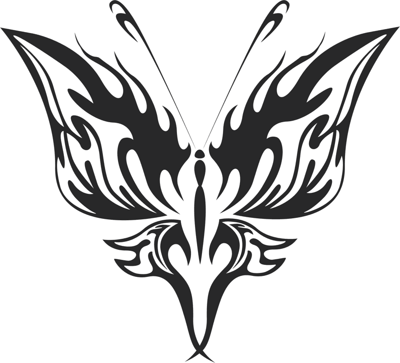 Tribal Butterfly Art 21 Free DXF File