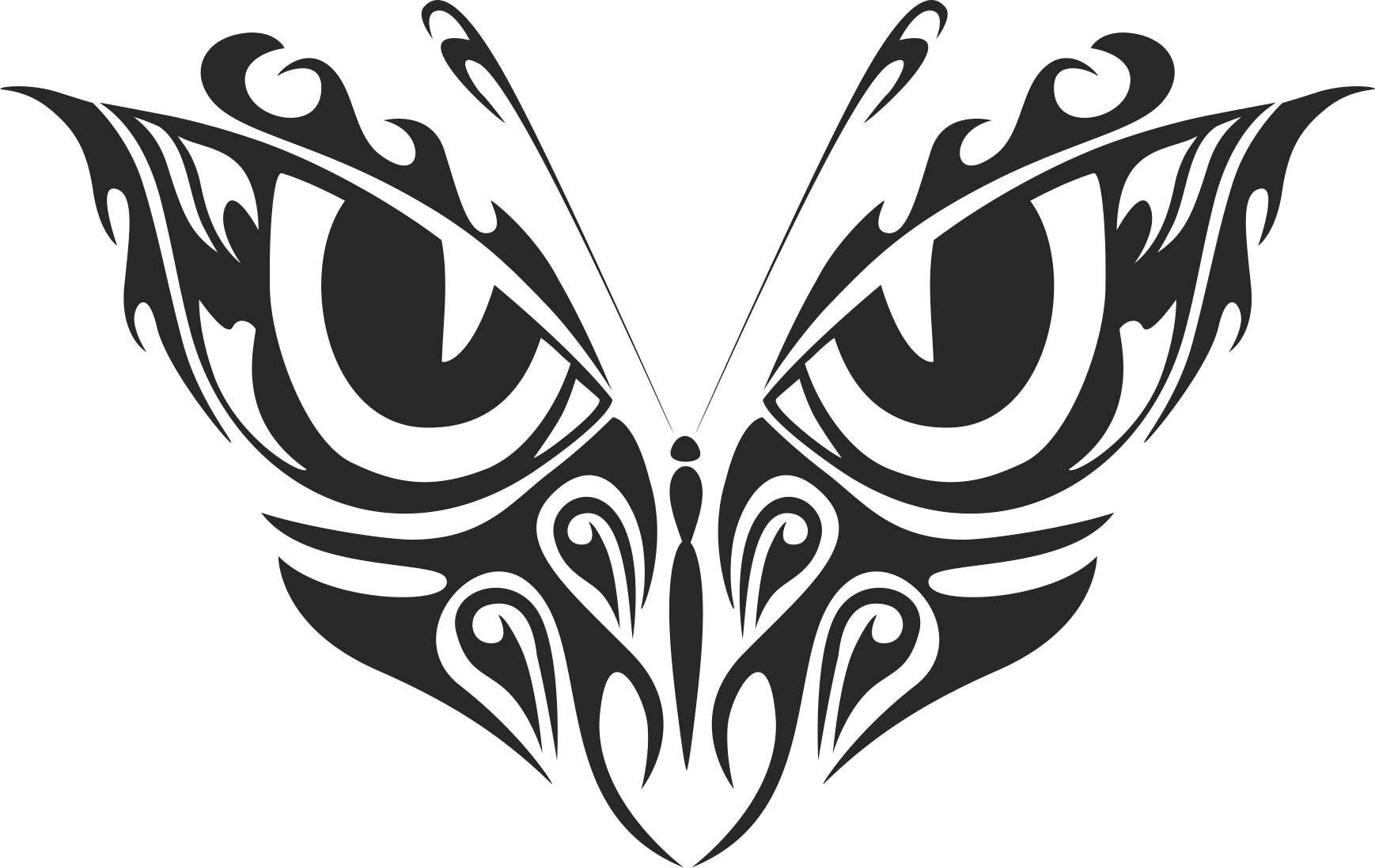 Tribal Butterfly Art 33 Free DXF File