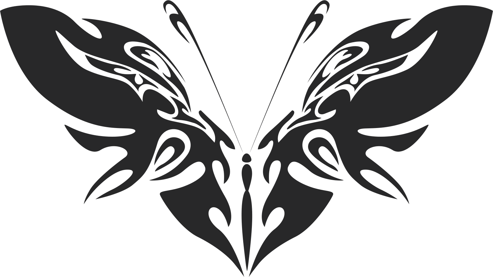 Tribal Butterfly Art 42 Free DXF File