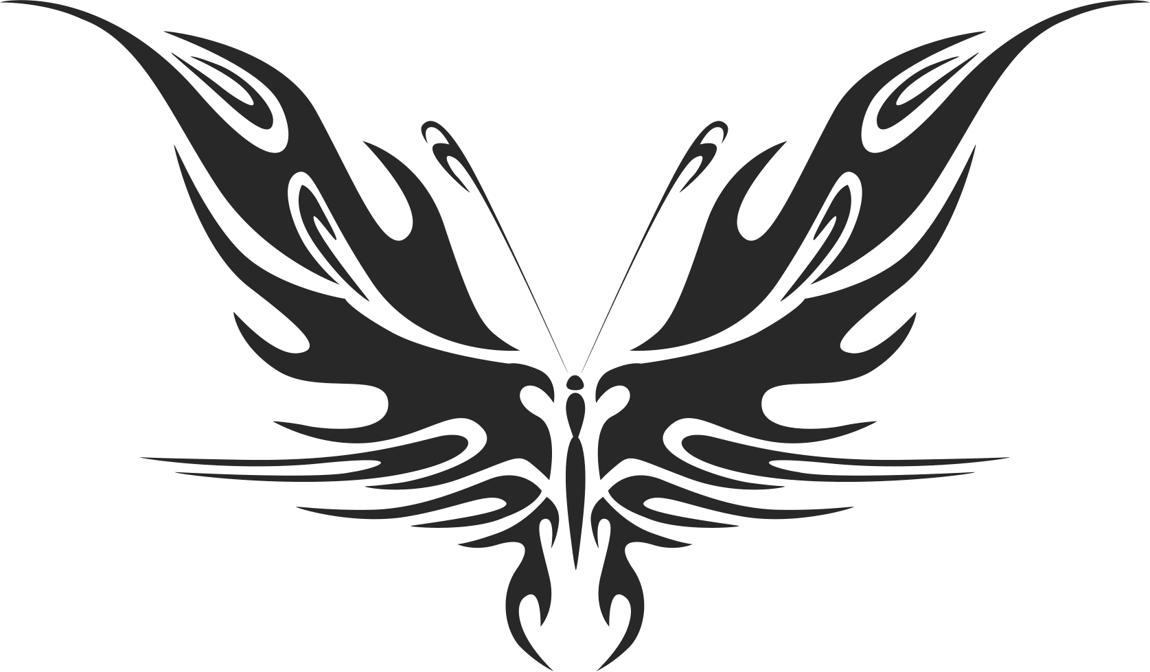 Tribal Butterfly Art 44 Free DXF File