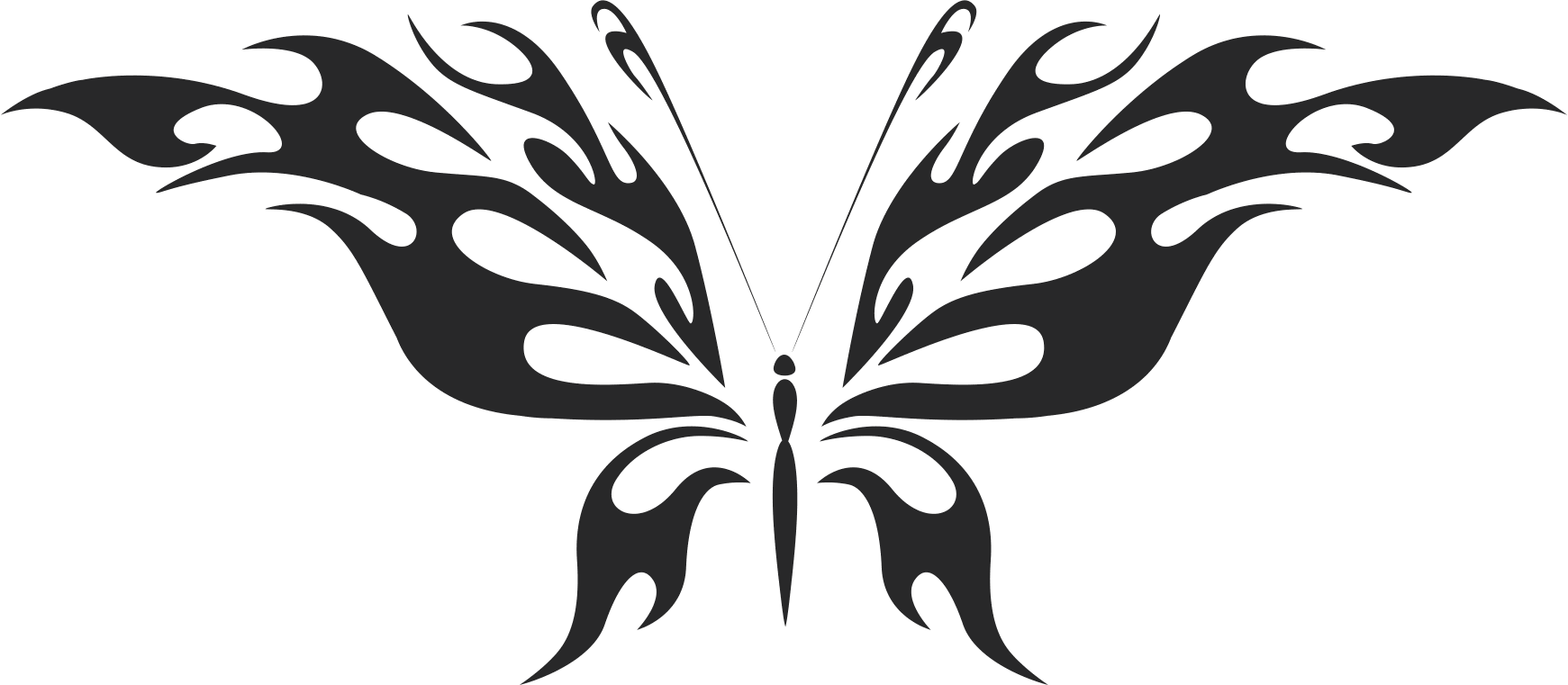Tribal Butterfly Art 45 Free DXF File