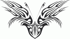 Tribal Butterfly Art 46 Free DXF File