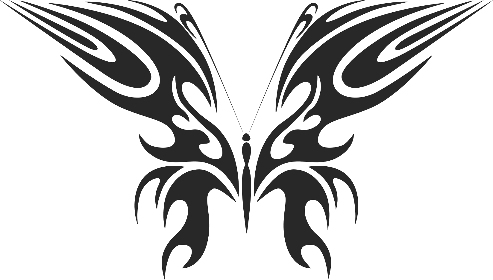 Tribal Butterfly Art 49 Free DXF File