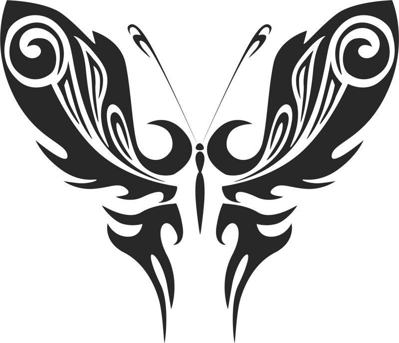Tribal Butterfly Art 50 Free DXF File