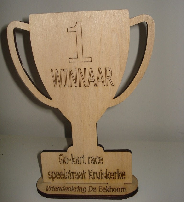 Trophy Cup 6mm Plywood For Laser Cut Free DXF File