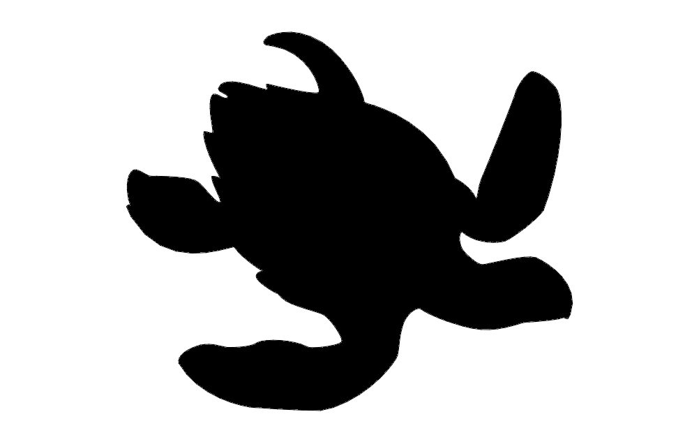 Turtle Silhouette Free DXF File