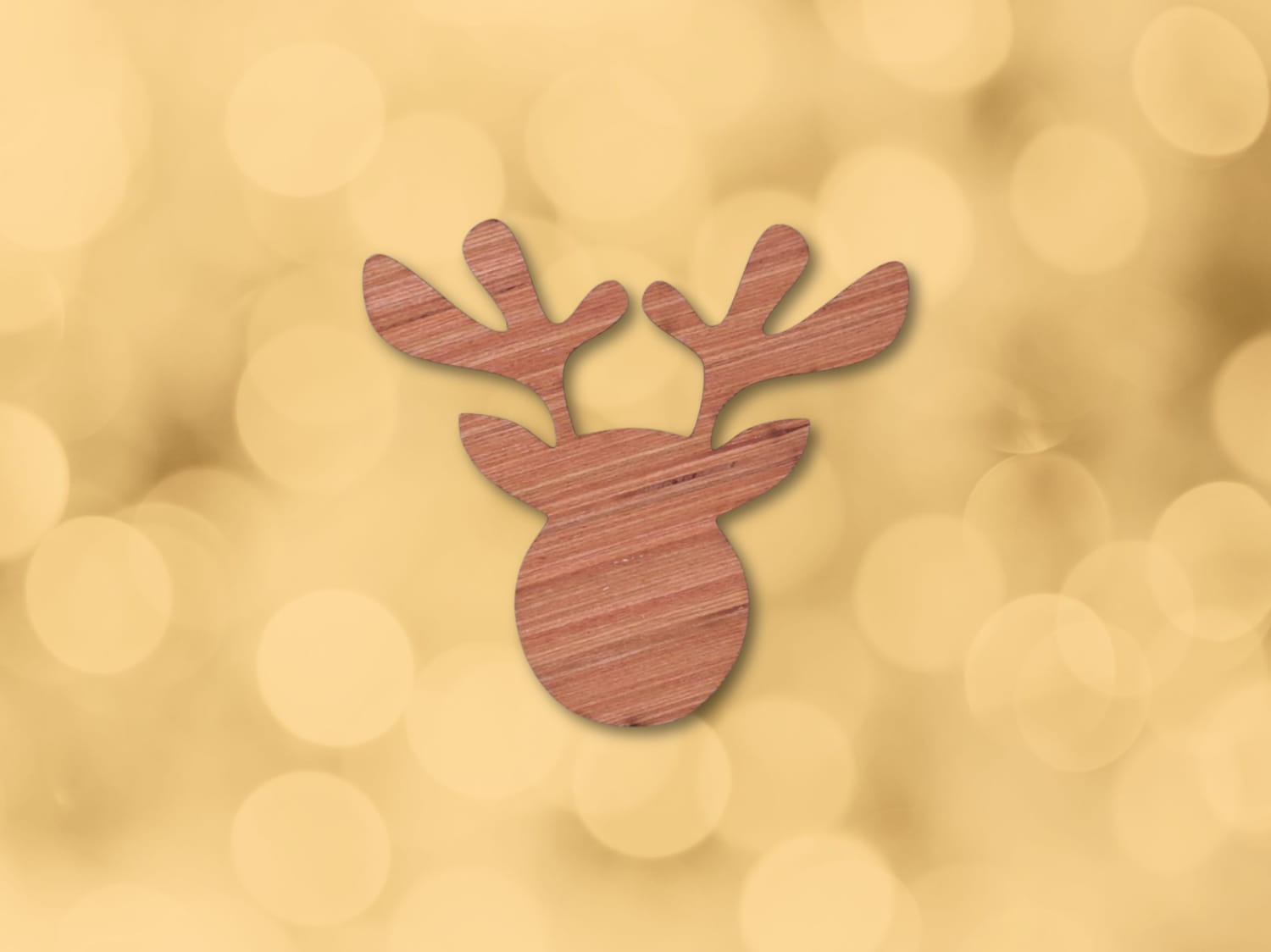 Unfinished Blank Reindeer Head Wood Cutout Laser Cut Free DXF File