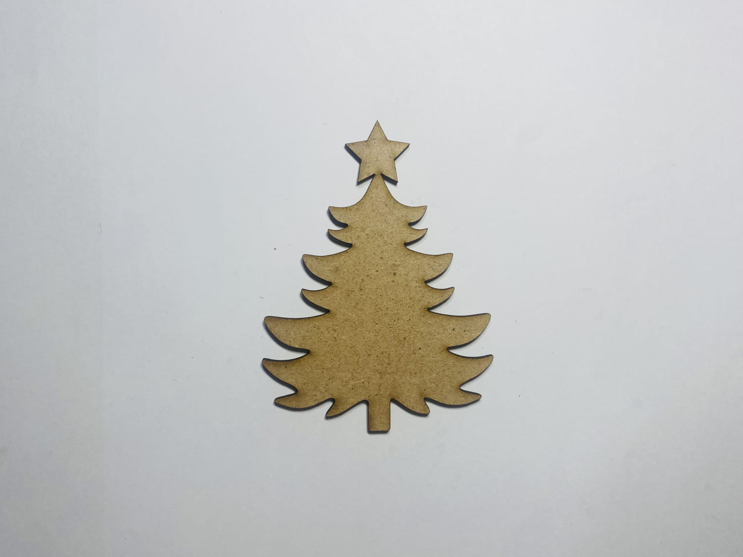 Unfinished Wood Christmas Tree Cutout Craft Laser Cut Free DXF File