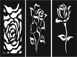 Unique Roses Baffle Pattern For Laser Cut Cnc Free DXF File