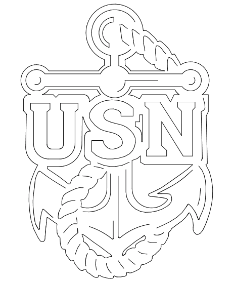 Usn Anchor Logo Free DXF File