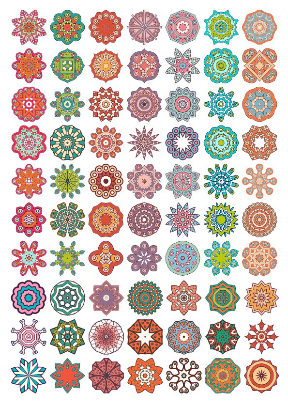 Vector Decorative Mandala Ornaments Free Vector File