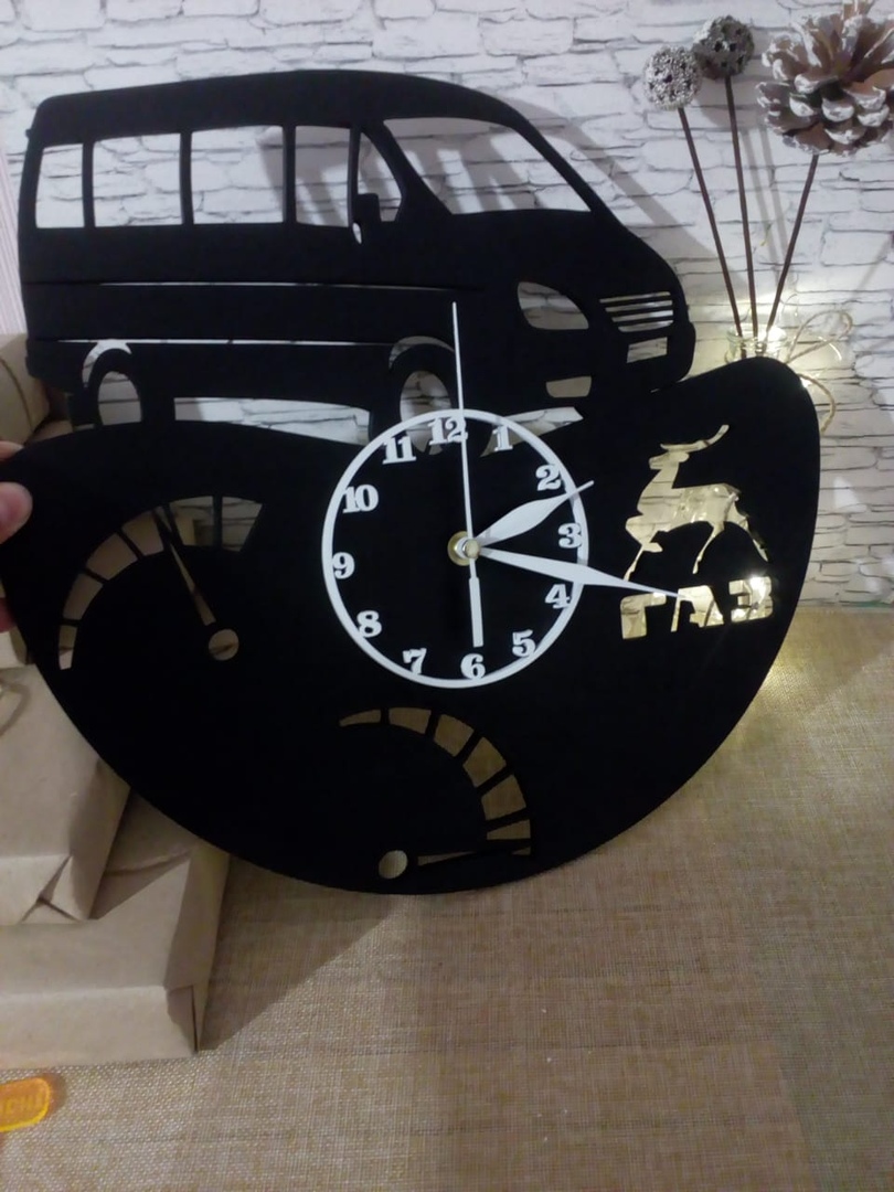 Vehicle Shaped Wall Clock Laser Cut Free Vector File