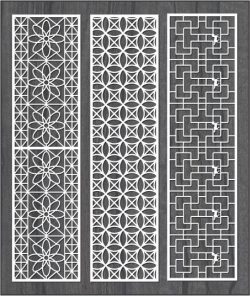 Vertical Column Pattern For Money For Laser Cut Cnc Free Vector File