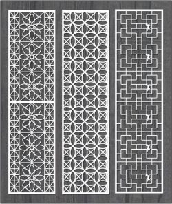 Vertical Column Pattern For Money For Laser Cut Cnc Free DXF File