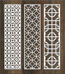 Vertical Column Pattern Partition For Laser Cut Cnc Free Vector File