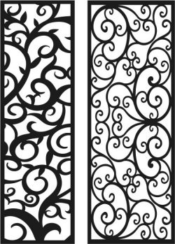 Vines Pattern Looks Glitzy For Laser Cut Cnc Free DXF File