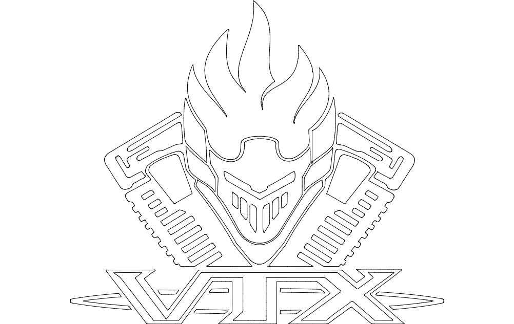 Vtx Logo Free DXF File